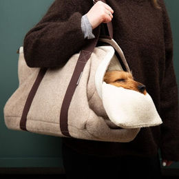 nahtur-design Hundetasche Beige aus Bio Schurwolle – Bild 1 von 3