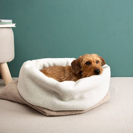 nahtur-design Kuschelhöhle für Hunde aus Wolle in Beige Größe L – Bild 1 von 1