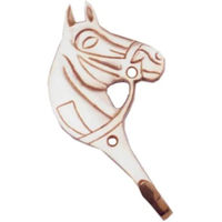Produktbild von Nandan Haken Kopf Pferd flach aus Holz in Beige