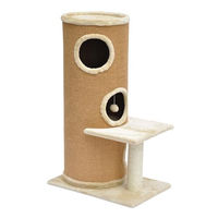 Produktbild von nanook Casimir Kratztonne XL Katzenhöhle mit 3 Etagen und Sisalstamm in Braun/Beige Höhe 102 cm