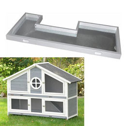 nanook Ersatz Kotwanne Streuwanne für Hasenstall Momo aus Holz mit Metallboden Grau – Bild 1 von 2