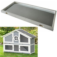 Produktbild von Nanook Ersatz Kotwanne Streuwanne für Hasenstall Momo aus Holz mit Metallboden Grau für Kaninchen und Meerschweinchen