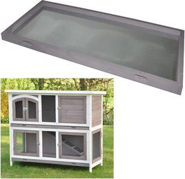 Produktbild von Nanook Ersatz Kotwanne Untere für Kaninchenstall aus Holz Grau