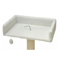 Produktbild von nanook Ersatz-Kratzbaumstamm Liegemulde mit Kissen aus weißem Teddyfell Plüsch 60 cm