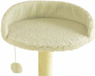 Produktbild von nanook Ersatz-Liegemulde Topseat für Sigurd Kratzbaum Ersatzteil Weiß Teddyfell Ø 46 cm