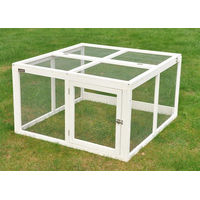 Produktbild von Nanook Freilaufgehege Erweiterung für Hasenstall Jumbo für Kaninchen und Meerschweinchen Weiss 96x100x55 cm
