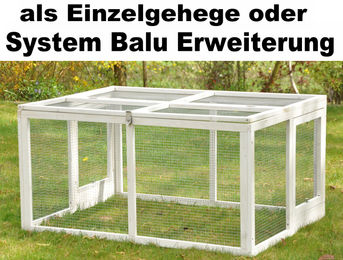 Nanook Freilaufgehege Erweiterungsset für Hasenställe Balu und Frederik für Kaninchen und Meerschweinchen 120x90x60 cm – Bild 1 von 13