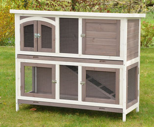 Nanook Hasenstall Balu XXL Kaninchenstall aus Holz wetterfest erweiterbar 120x50x104 cm – Bild 1 von 13