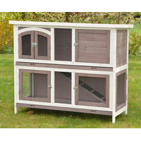 Produktbild von Nanook Hasenstall Balu XXL Kaninchenstall aus Holz wetterfest erweiterbar 120x50x104 cm