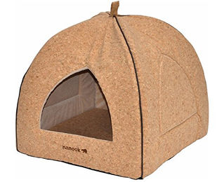 Nanook Hundehöhle und Katzenhöhle Amira im Kork Design mit Liegekissen braun 55 x 52 cm – Bild 1 von 1