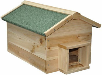 Nanook Igelhaus aus Holz für Igel und Kleintiere Natur 50 x 36 x 31 cm – Bild 1 von 13