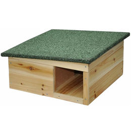 Nanook Igelhaus aus Holz mit klappbarem wetterfestem Dach für die Überwinterung 40 x 40 x 19 cm – Bild 1 von 13