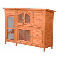 Produktbild von Nanook Kaninchenstall XL Kleintierstall aus Holz in Natur Braun 145 x 108 x 48 cm