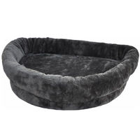 Produktbild von nanook Katzen Fensterliege XXL gepolstertes Katzenkissen aus Plüsch grau 60 x 45 x 13 cm