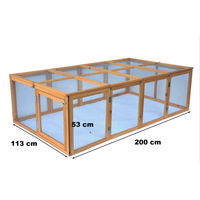 Produktbild von Nanook Kleintierfreigehege Purzel Natur faltbares Kaninchen- und Meerschweinchengehege 200 x 123 x 53 cm