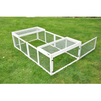 Produktbild von Nanook Kleintiergehege Freilaufgehege für Kaninchen Möhrchen Weiß 180 x 90 cm