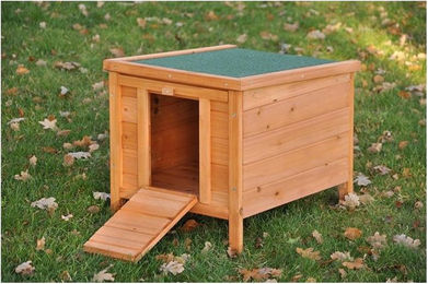 Nanook Kleintierhaus Krümel Natur für Kaninchen Meerschweinchen Hamster und Hühner 42 x 51 x 43 cm – Bild 1 von 5