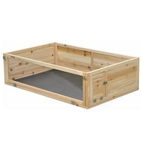 Produktbild von Nanook Kleintierkäfig Indoor Freilaufgehege aus Holz für Meerschweinchen und Hamster Natur 110x70x30 cm