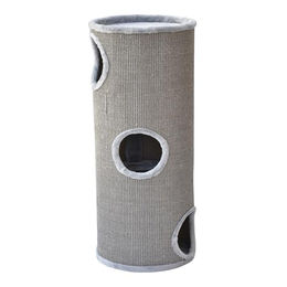 nanook Kratzbaum Condo mit Spielball aus Sisal und Plüsch grau 100 cm – Bild 1 von 5