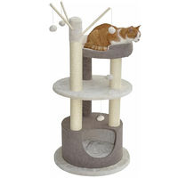 Produktbild von nanook Kratzbaum für Katzen mit Höhle und Spielbällen beige braun 125 x 60 x 60 cm