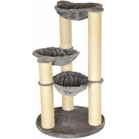 Produktbild von Nanook Kratzbaum Holiday Katzenkratzbaum mit 3 Liegemulden aus Sisal grau 104x60cm