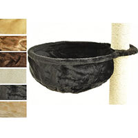 Produktbild von nanook Kratzbaum Liegemulde für Katzen Schwarz Plüsch Ø 40 cm