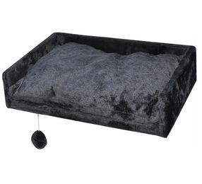 nanook Kratzbaum Liegeplatz für Katzen Liegemulde aus Plüsch XL Grau – Bild 1 von 13