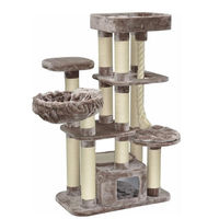 Produktbild von Nanook Kratzbaum Memphis XXL Katzenkratzbaum aus Plüsch Grau Braun 158 x 85 x 49 cm