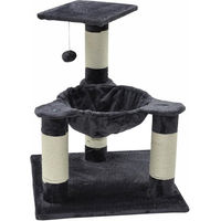 Produktbild von Nanook Kratzbaum Peppy für Katzen Grau mit Sisal und Liegemulde 80 x 62 x 62 cm