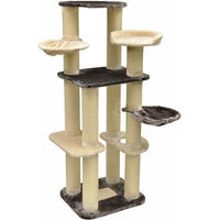 Produktbild von Nanook Kratzbaum XXL Nikolai Katzenkratzbaum für Katzen in Grau und Beige mit Sisalstämmen