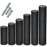 Produktbild von nanook Kratzsäule aus Sisal schwarz 60 cm Durchmesser 9 cm