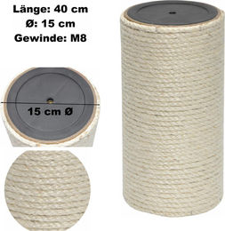 Nanook Kratzsäule für Katzen aus Sisal Beige 15 cm Durchmesser und 40 cm Länge – Bild 1 von 2