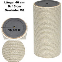 Produktbild von Nanook Kratzsäule für Katzen aus Sisal Beige 15 cm Durchmesser und 40 cm Länge