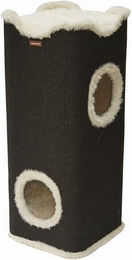 Produktbild von Nanook Kratztonne Amigo Kratzbaum für Katzen mit Plüschrand aus Sisal Schwarz 100 x 40 cm