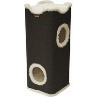 Produktbild von Nanook Kratztonne Amigo Kratzbaum für Katzen mit Plüschrand aus Sisal Schwarz 100 x 40 cm