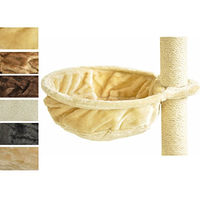 Produktbild von nanook Liegemulde für Katzen als Schlafmulde und Aussichtsplattform für Kratzbäume aus Plüsch in Beige 40 cm Durchmesser - 1 Stk.