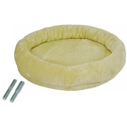 nanook Liegemulde XL für Katzen in Beige mit Plüsch und Ø 53 cm Liegefläche – Bild 1 von 7