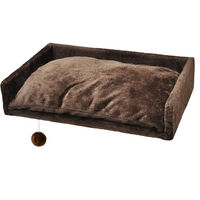 Produktbild von nanook Liegeplatz für Katzen als Kratzbaum-Aufsatz mit Kissen XXL 60x40 cm braun aus Holz und Plüsch
