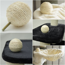 Nanook Sisalkugel Kratzball für Katzen mit M8 Gewinde 7,5 cm Durchmesser in Beige – Bild 1 von 4