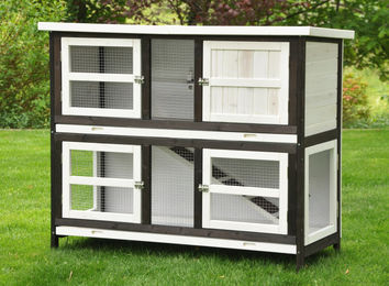 Nanook System-Hasenstall Frederik XXL Kaninchenstall aus Holz wetterfest 120 x 50 x 104 cm – Bild 1 von 6