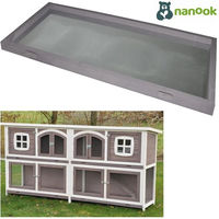 Produktbild von Nanook Untere Kotwanne für Doppel Hasenstall Murmel XXL aus Holz in Grau