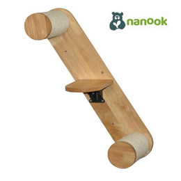 nanook Wandkratzbaum Katzentreppe 3-stufig aus Holz mit Sisalstämmen 60 cm – Bild 1 von 13