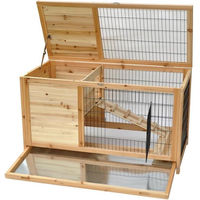 Produktbild von Nanook XXL Hamsterkäfig und Kleintierstall aus Holz für Meerschweinchen und Hamster 100 x 50 x 62 cm Natur