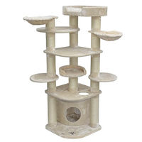 Produktbild von Nanook XXL Kratzbaum Gigant Deluxe deckenhoch für Katzen in Beige mit Sisal und Deckenspanner