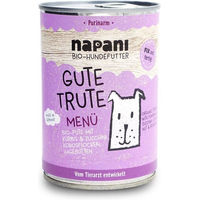 Produktbild von napani Bio Hundefutter Gute Trute Pute Stückchen in Sauce 400g