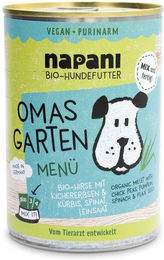 napani Bio Hundefutter Omas Garten Vegan ohne tierisches Protein 400 g – Bild 1 von 5