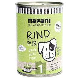 napani Bio Hundefutter Rind Stückchen in Sauce Adult 400 g – Bild 1 von 5