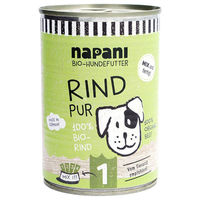 Produktbild von napani Bio Hundefutter Rind Stückchen in Sauce Adult 400 g