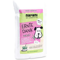 Produktbild von napani Ernte Dank Bio Veganes Hundefutter Nassmenü mit Linsen und Haferflocken 150 g
