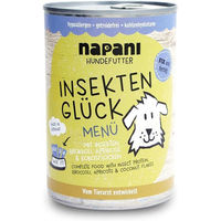 Produktbild von napani Hund Nassfutter Insekten Glück Bio Hypoallergen Getreidefrei Stückchen in Sauce 400 g